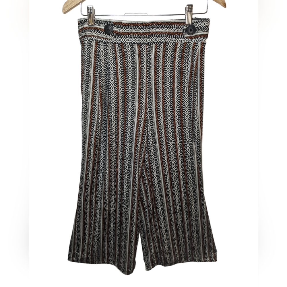 Robert Louis Women's Pull On Wide Leg Cropped Pants Size Small